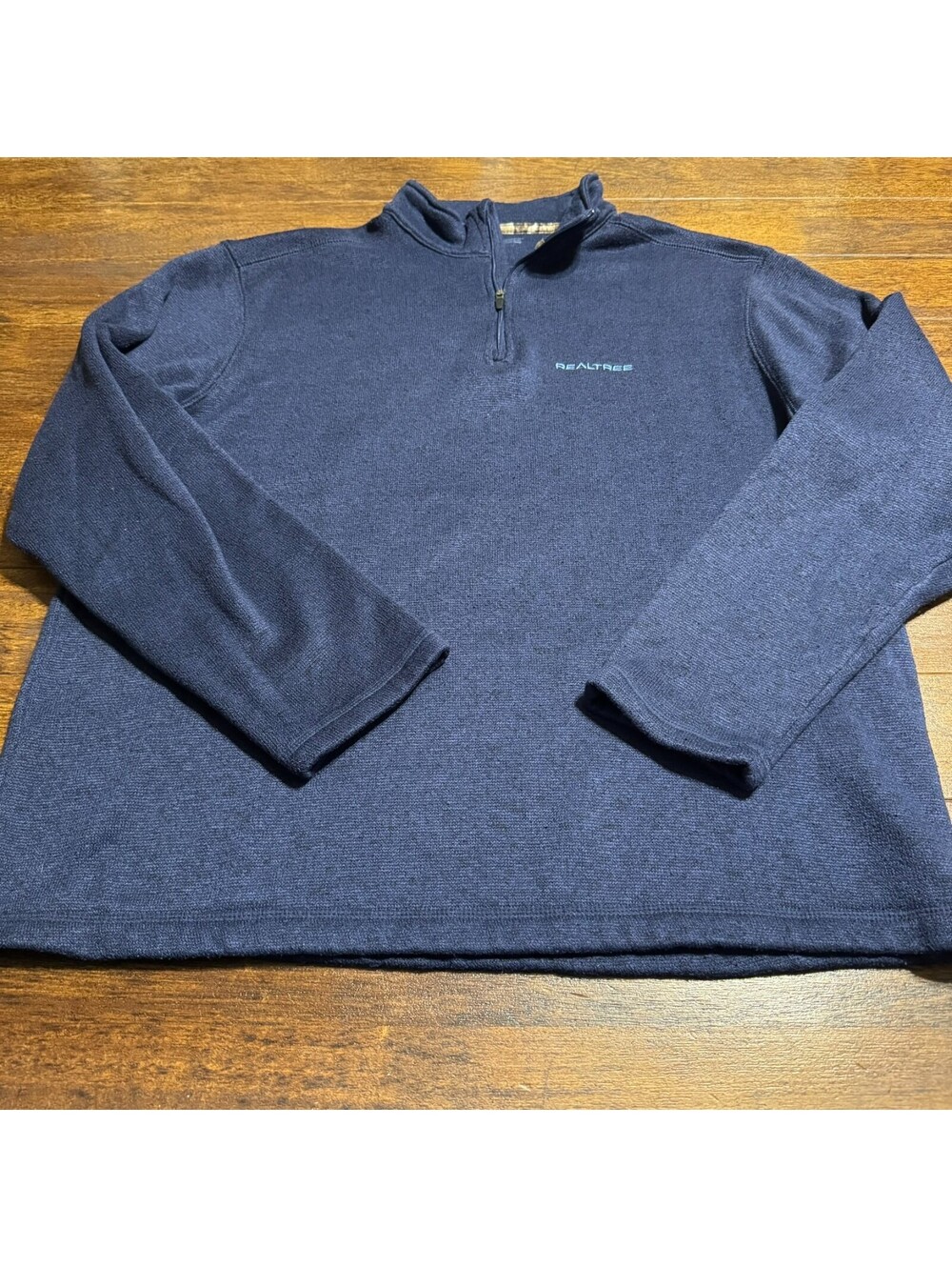Realtree 1/4 Zip Fleece Pullover Sweatshirt Blue Men’s XL Mock Neck Solid - Picture 7 of 8